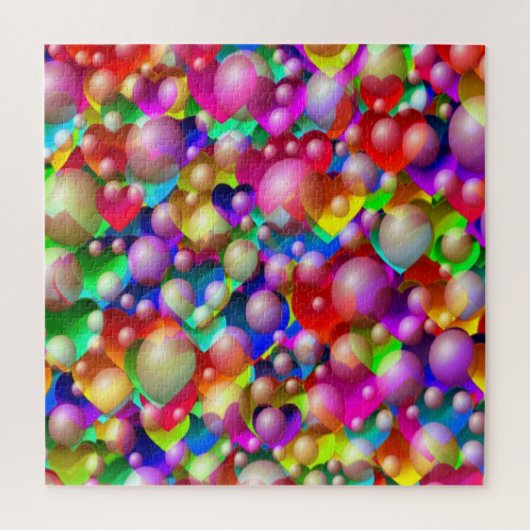 ハートカラフルシャワー ジグソーパズル (縦)