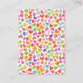 ハートカラフルズスウィートシャワーベビー本 エンクロージャーカード (裏面)