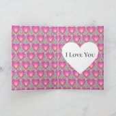 ハートカラフルデザインバレンタインデー シーズンカード (内部)