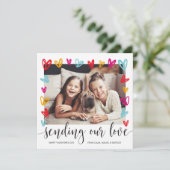 ハートカラフルバレンタインの写真カード シーズンカード (スタンド正面)