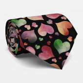 ハートカラフルバレンタインデー柄ネックタイ ネクタイ (ロール)