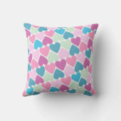 ハートカラフルバレンタイン クッション (裏面)