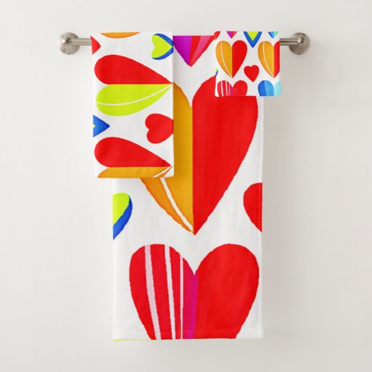 ハートカラフルブリス：パタスタイリッシューン バスタオルセット (インサイチュ)