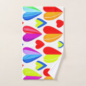 ハートカラフルブリス：パタスタイリッシューン バスタオルセット (ハンドタオル)