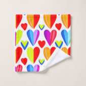 ハートカラフルブリス：パタスタイリッシューン バスタオルセット (ウォッシュタオル)