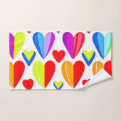 ハートカラフルブリス：パタスタイリッシューン バスタオルセット (ハンドタオル)