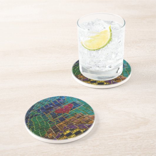 ハートカラフルモザイク コースター (側面)