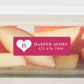 ハートカラフルモノグラム防水名 ラベル (貼付)