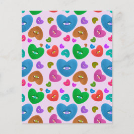 ハートカラフルラブバレンタインアイボール