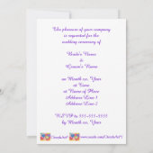 ハートカラフルレイヤードのカスタムウェディング招待状 招待状 (裏面)