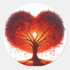 ハートカラフル型のツリーシール ラウンドシール