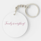 ハートカラフル型ツリーファミリー懇親会テンプレート キーホルダー (裏面)