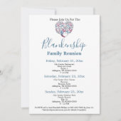 ハートカラフル型ツリーファミリー懇親会テンプレート 招待状 (正面)