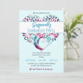 ハートカラフル型ツリー卒業パーティー 招待状 (スタンド正面)