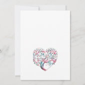 ハートカラフル型ツリー誕生日テンプレート 招待状 (裏面)