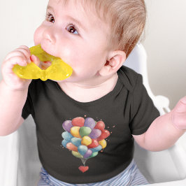 ハートカラフル型バルーン ベビーボディスーツ