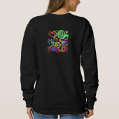 ハートカラフル抽象芸術アートから衣服 スウェットシャツ (裏面)