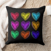 ハートカラフル枕 |ユーカスタマイズ クッション (ブランケット)