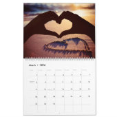 ハートカレンダー カレンダー (3月 2026)