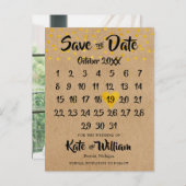 ハートカレ素朴ンダーBoho Photo日付の保存 案内ポストカード (正面/裏面)