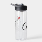 ハートカーディフ国旗、ウェールズ、カーディッド ウォーターボトル (右面)