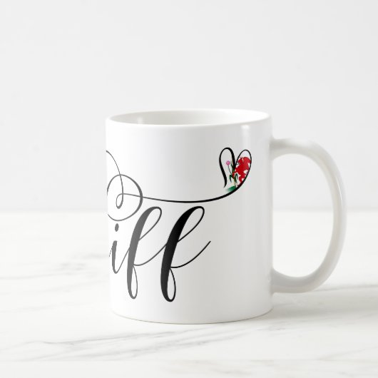 ハートカーディフ国旗、ウェールズ、カーディッド コーヒーマグカップ (右)