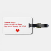 ハートカード荷物のラベルの女王 ラゲッジタグ (裏面横)