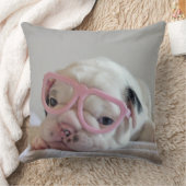 ハートガラスのフレンチ・ブルドッグ クッション (ブランケット)