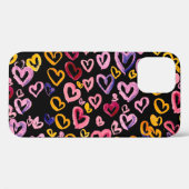 ハートガロール:水彩シームレスパターン Case-Mate iPhoneケース (裏面 (横))