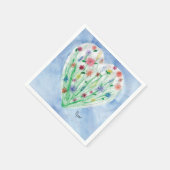 ハートガーデン – KidsArt for CHOC スタンダードカクテルナプキン (角)