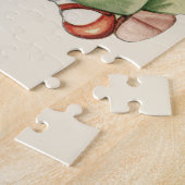 ハートガールチャイルドレトロかわいい子ども ジグソーパズル (側面)