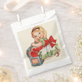 ハートガールチャイルドレトロかわいい子ども フェイバーバッグ (クリップ留めされた状態)