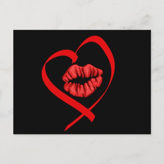 ハートキスはがき ポストカード (正面)