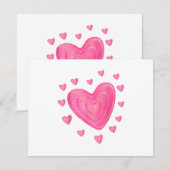 ハートキッズスクールヴァレンティーンズデイガールズボーイズ 出欠カード (正面/裏面)