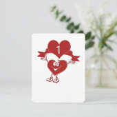 ハートキャラクターとテーブル番号 招待状 (スタンド正面)