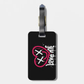 ハートキャラクターと死眼とスマイル散布 ラゲッジタグ (裏面縦)