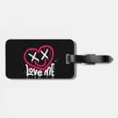 ハートキャラクターと死眼とスマイル散布 ラゲッジタグ (裏面横)