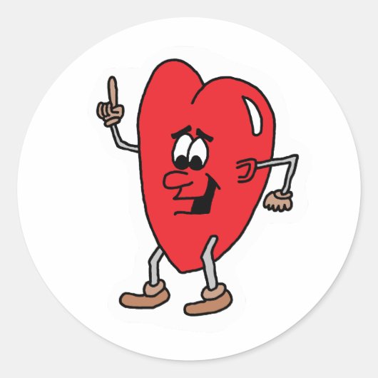 ハートキャラクターシール ラウンドシール (正面)