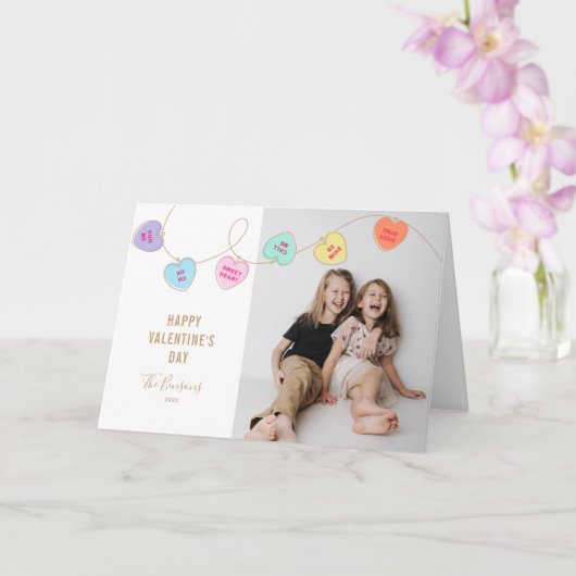 ハートキャンディバレンタインデーの写真 カード (蘭)