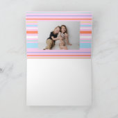 ハートキャンディバレンタインデー写真ホリデーカード シーズンカード (内部)