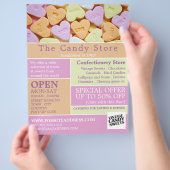 ハートキャンディー、菓子用品の広告 チラシ (手)