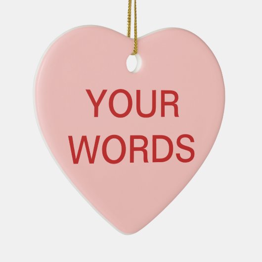 ハートキャンディ – 独自の気持ちを作成 セラミックオーナメント (右)