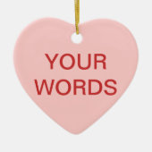 ハートキャンディ – 独自の気持ちを作成 セラミックオーナメント (正面)