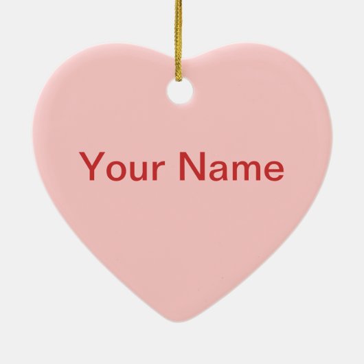 ハートキャンディ – 独自の気持ちを作成 セラミックオーナメント (裏面)