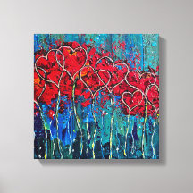 ハートキャンバスプリントプリント