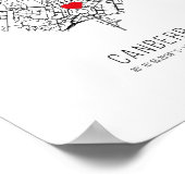 ハートキャンベラシティの地図(オーストラリア) ポスター (角)