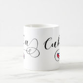 ハートキューバ・マグカップ、キューバハート、キューバ国旗 コーヒーマグカップ (中央)