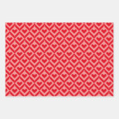 ハートキルトパターンラッピング紙シート ラッピングペーパーシート (正面)