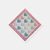ハートキルト スタンダードカクテルナプキン (角)