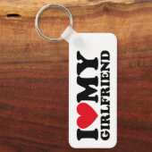 ハートキーチェーンの彼女が大好き キーホルダー (正面)